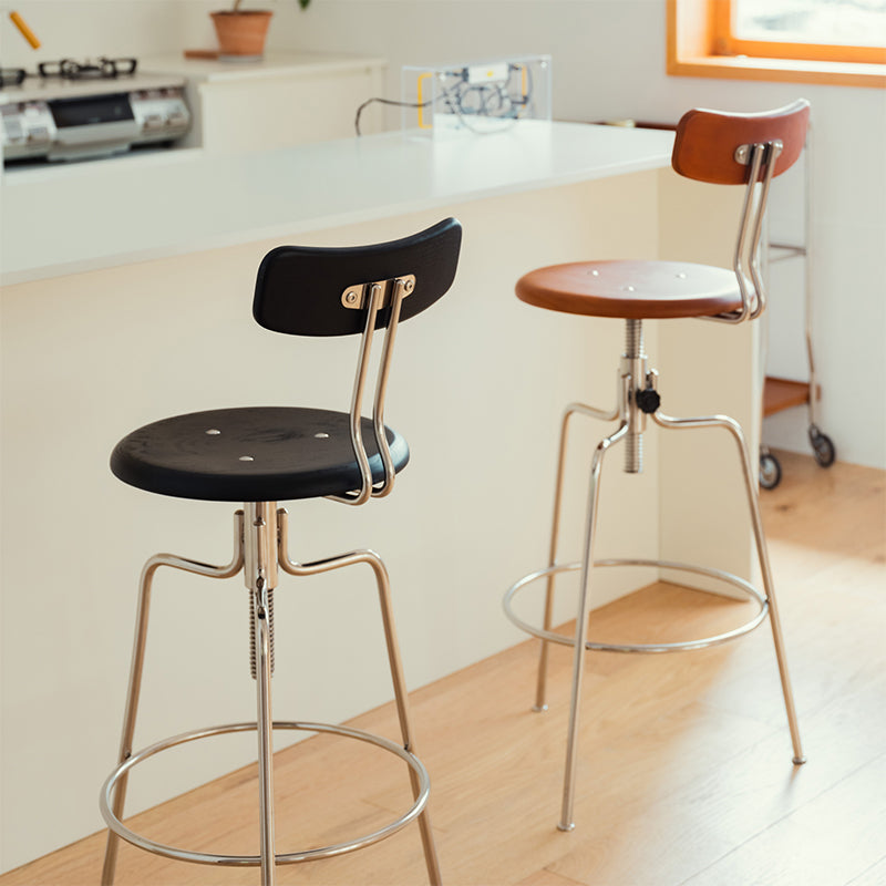 Modern Rotatable Bar Stool Low Back Counter Bar Stool for Home