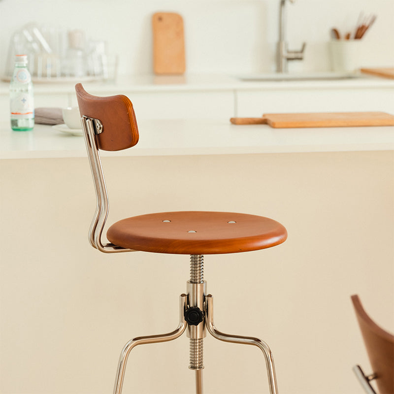 Modern Rotatable Bar Stool Low Back Counter Bar Stool for Home