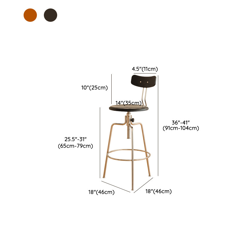 Modern Rotatable Bar Stool Low Back Counter Bar Stool for Home