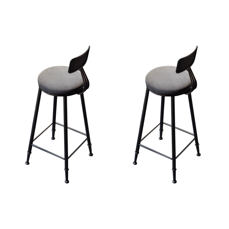 Upholstered Armless Dining Stools Industrial Round Dining Stools
