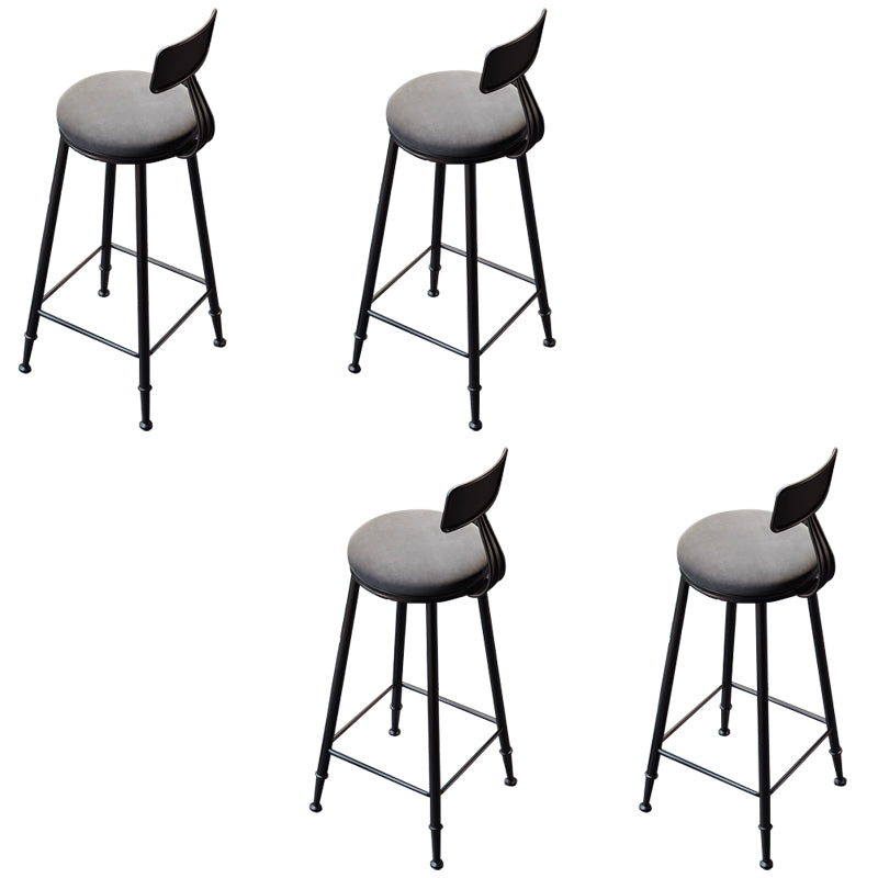 Upholstered Armless Dining Stools Industrial Round Dining Stools
