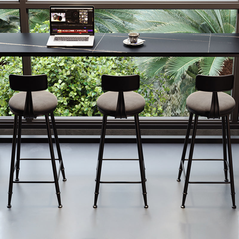 Upholstered Armless Dining Stools Industrial Round Dining Stools