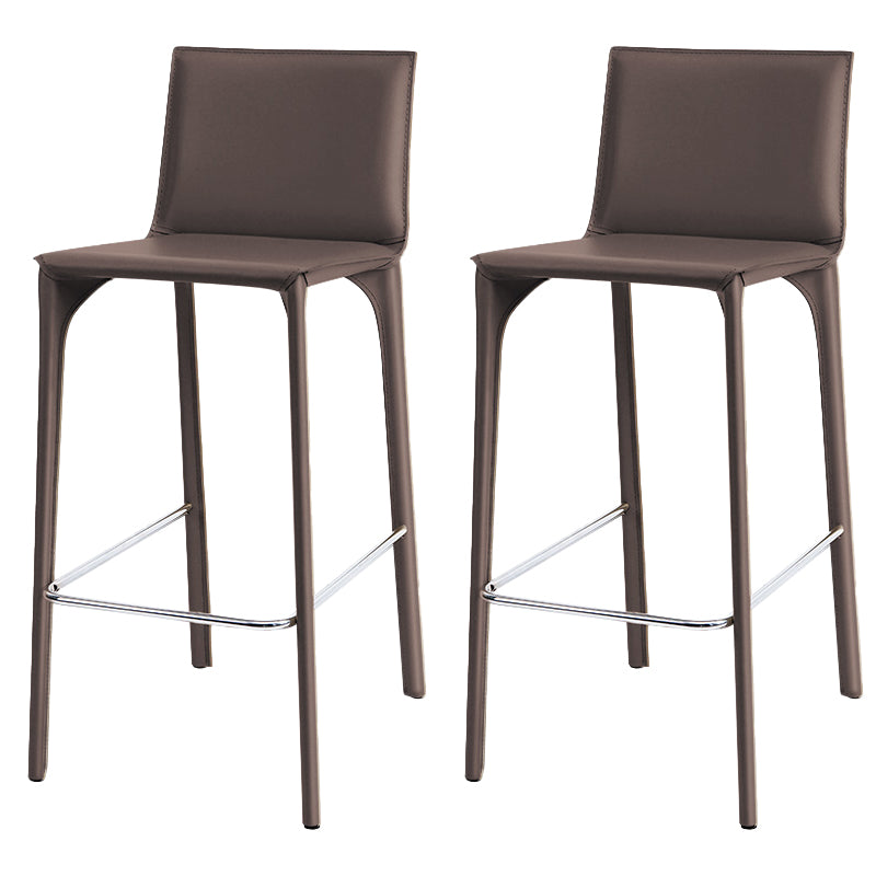 Faux Leather Upholstered Dining Stools Low Back Dining Stools