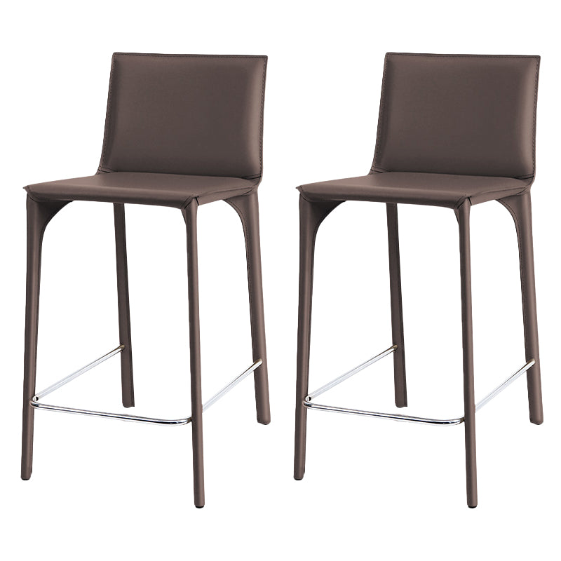 Faux Leather Upholstered Dining Stools Low Back Dining Stools
