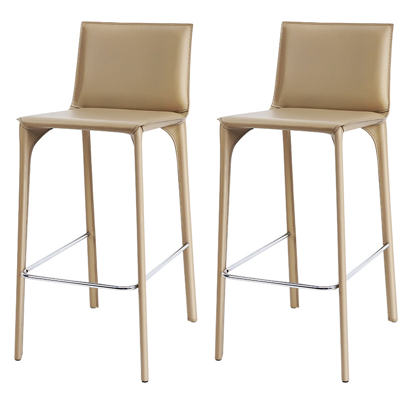 Faux Leather Upholstered Dining Stools Low Back Dining Stools