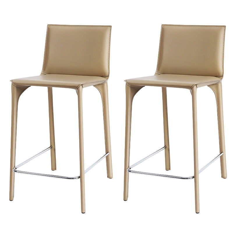 Faux Leather Upholstered Dining Stools Low Back Dining Stools