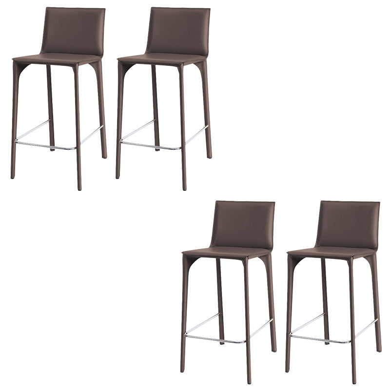 Faux Leather Upholstered Dining Stools Low Back Dining Stools