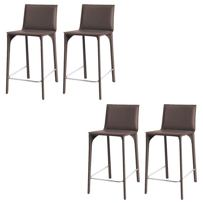 Faux Leather Upholstered Dining Stools Low Back Dining Stools