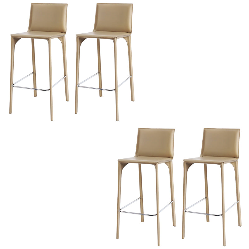 Faux Leather Upholstered Dining Stools Low Back Dining Stools