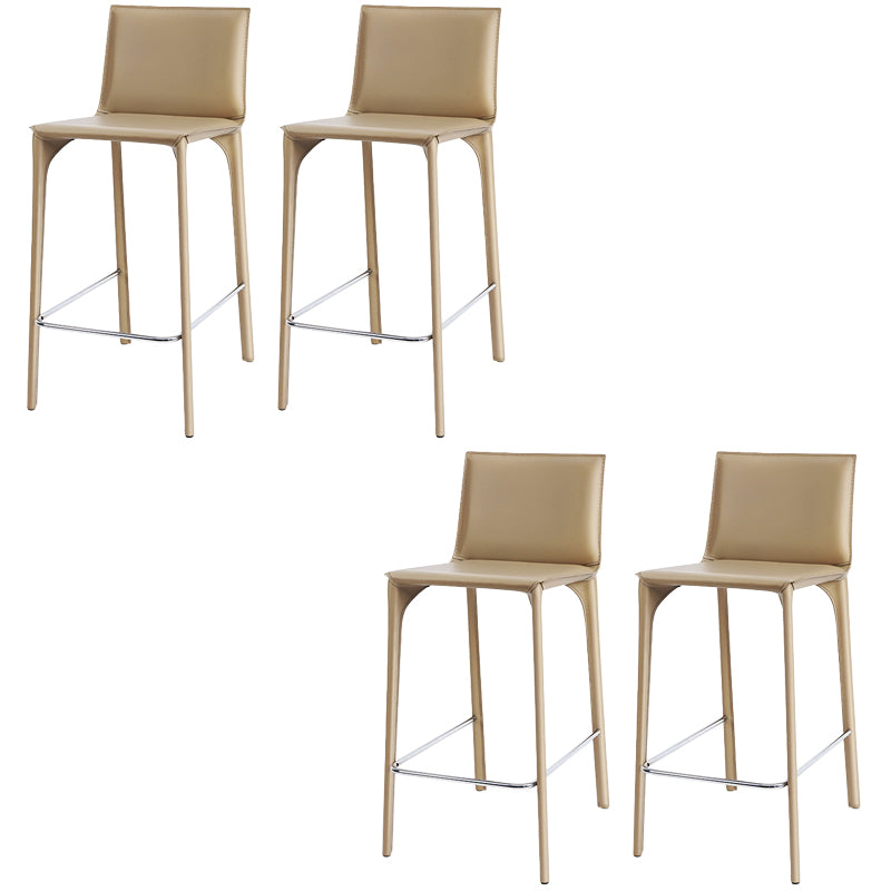 Faux Leather Upholstered Dining Stools Low Back Dining Stools