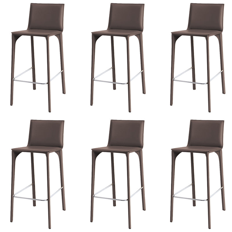 Faux Leather Upholstered Dining Stools Low Back Dining Stools