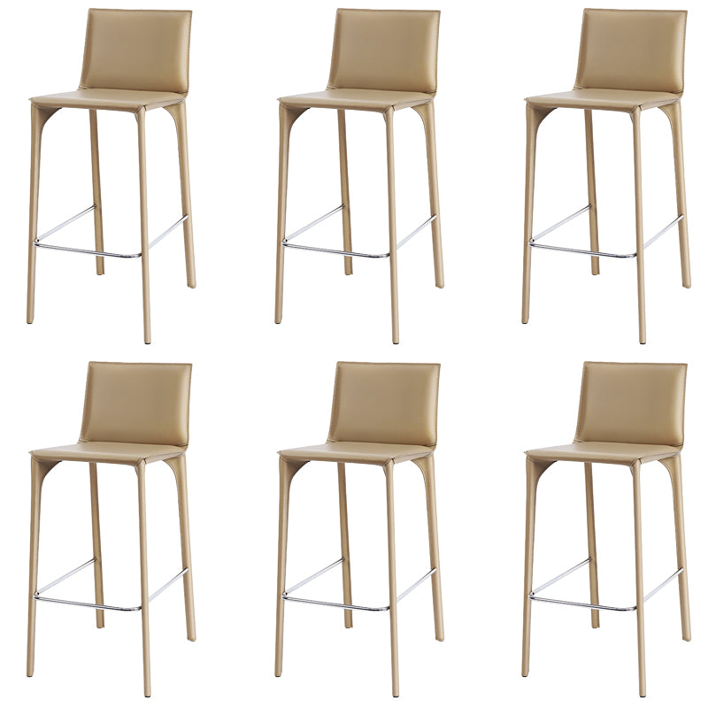 Faux Leather Upholstered Dining Stools Low Back Dining Stools
