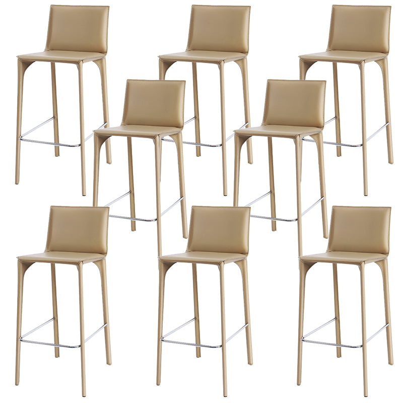 Faux Leather Upholstered Dining Stools Low Back Dining Stools