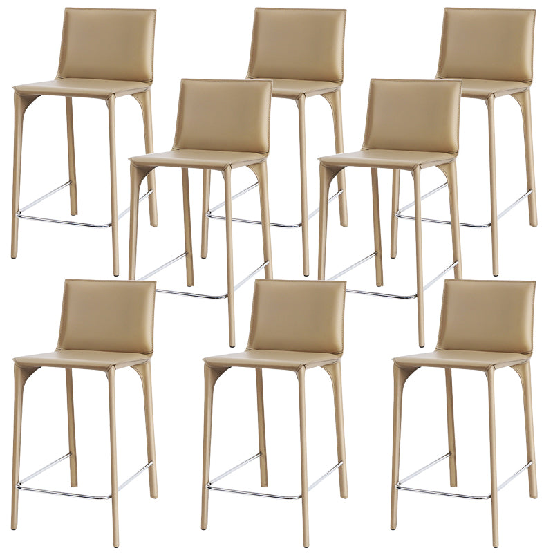 Faux Leather Upholstered Dining Stools Low Back Dining Stools