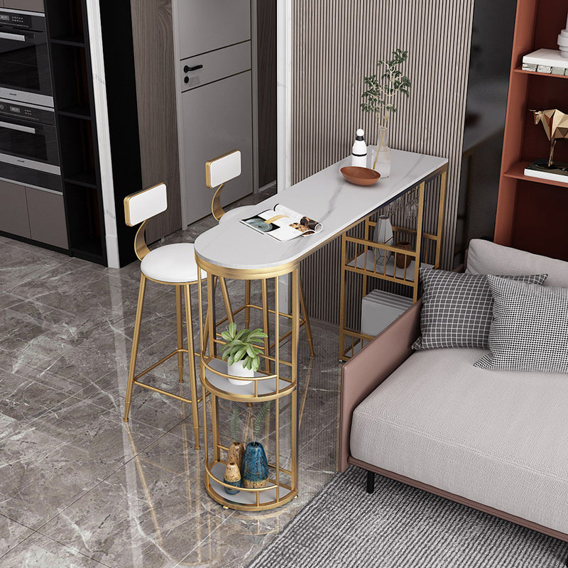Glam Low Back Dining Stools Armless Bar Stools with Metal Base