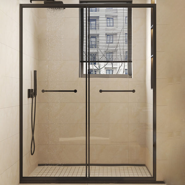 Frame Metal Double Sliding Shower Bath Door 78.7 High Clear Shower Door