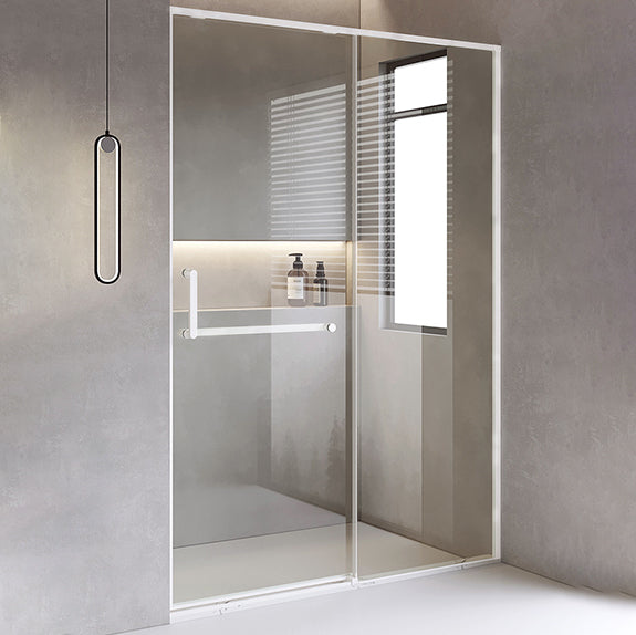 Semi Frameless Shower Bath Door Single Sliding Tempered Shower Doors