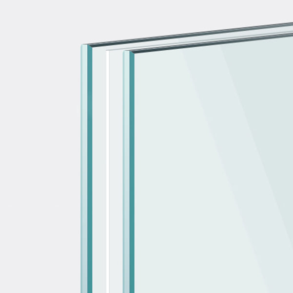 Contemporary Single Fixed Tempered Shower Screen Frameless Transparent Fixed Glass Panel