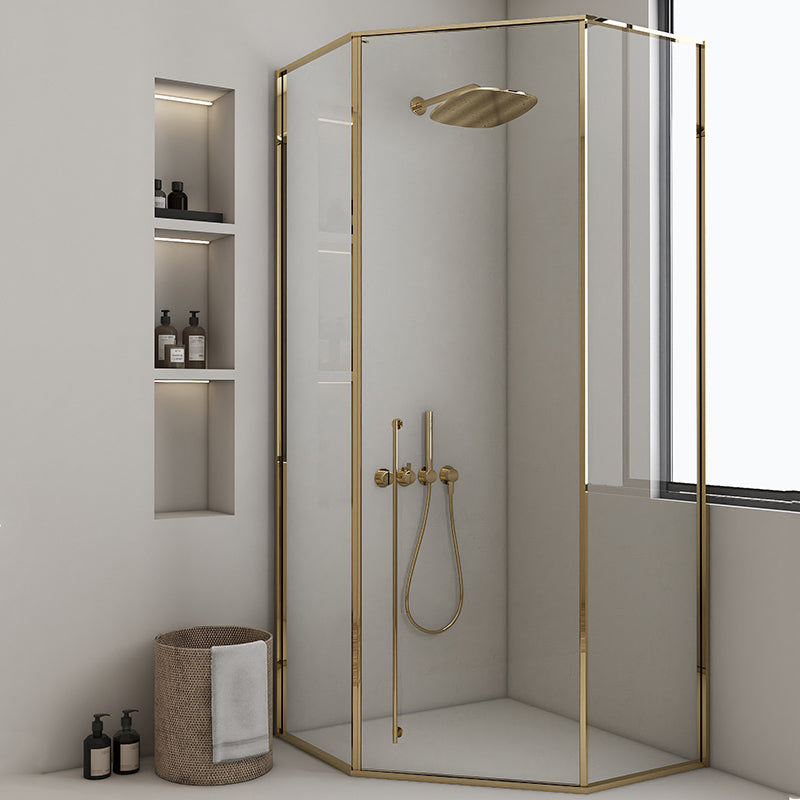Extreme Narrow Full Frame Diamond Shape Tempered Glass Shower Door