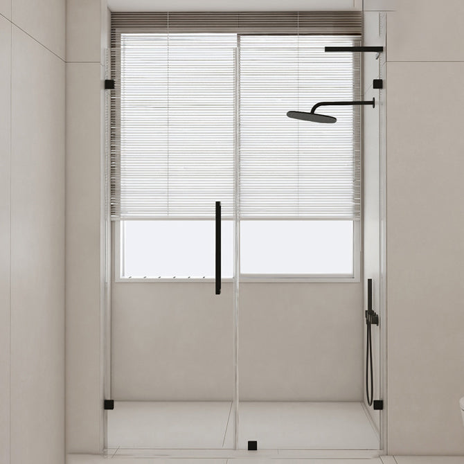 Hinged Frameless Tempered Glass Shower Door, One-line Shower Door