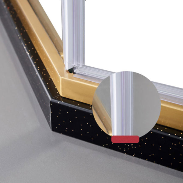 Pivot Tempered Glass Shower Door, Diamond Shape Stainless Steel Frame Shower Door