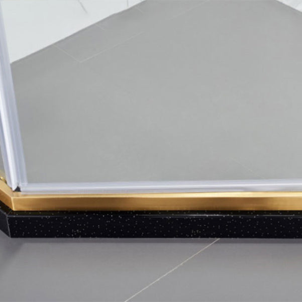 Pivot Tempered Glass Shower Door, Diamond Shape Stainless Steel Frame Shower Door