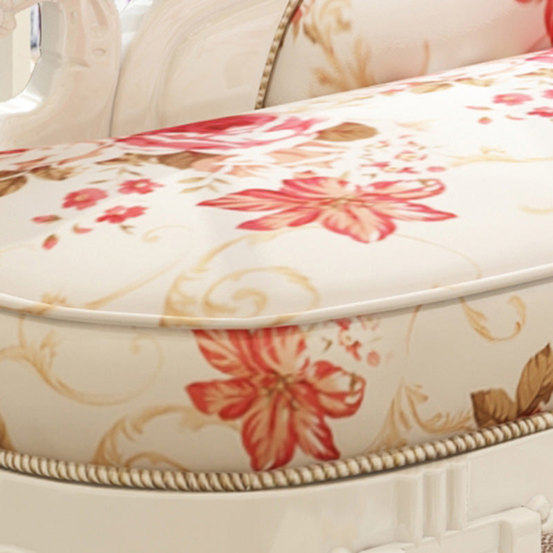 French Country Chaise Lounge Couch Flower Chaise with One Armed
