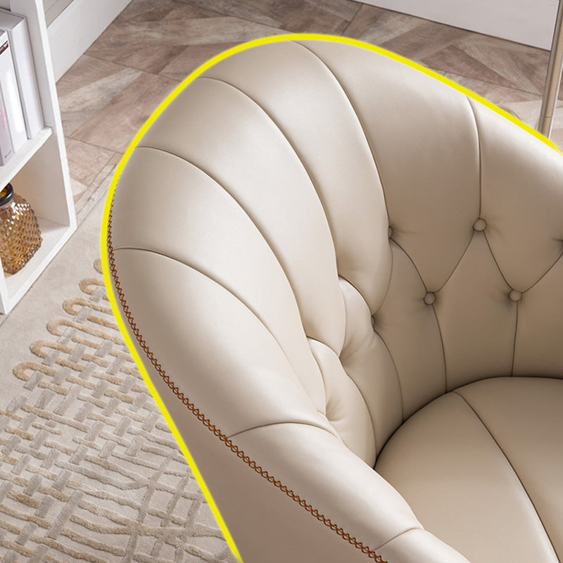 Nordic Style Leather Chair Solid Color Chaise Lounge Couch for Bedroom