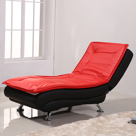 Modern Cushioned Chaise Lounge Folding and Adjustable Chaise for Living Room