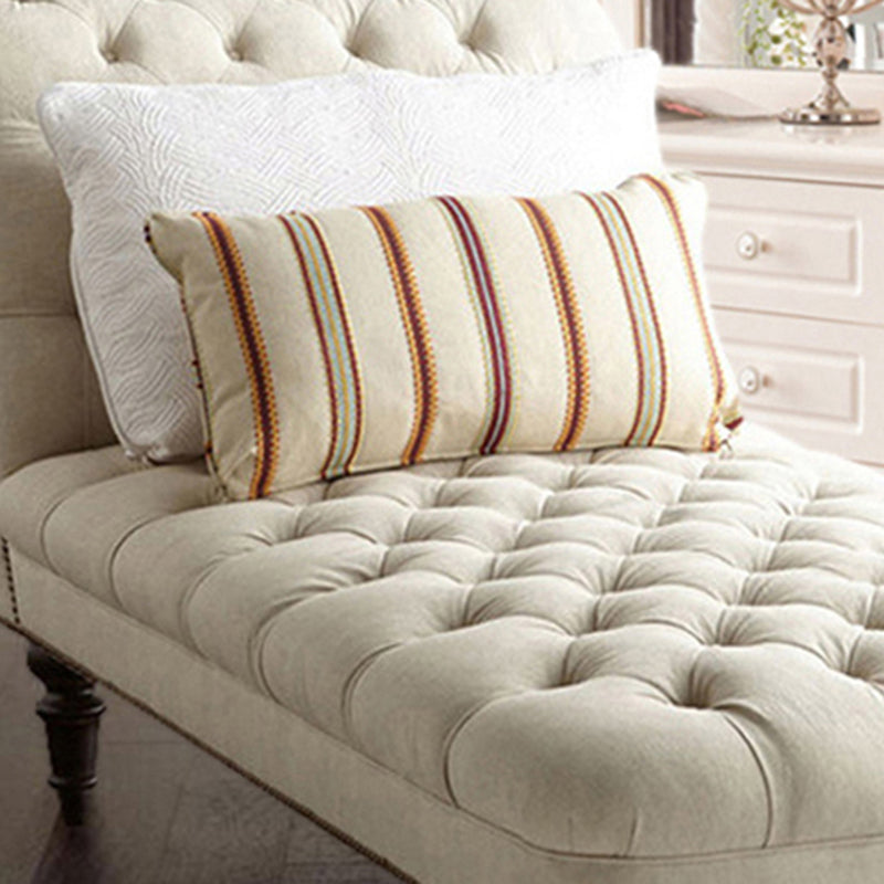 Modern Tufted Chaise Lounge Birch Armless Chaise for Bedroom and Living Room