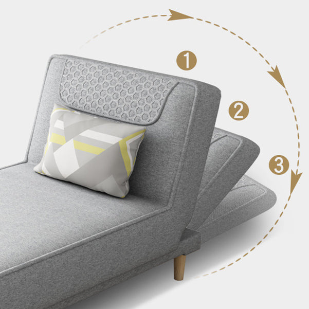 Armless Chaise Lounge Solid Color Chaise Lounge Couch with Cushioned