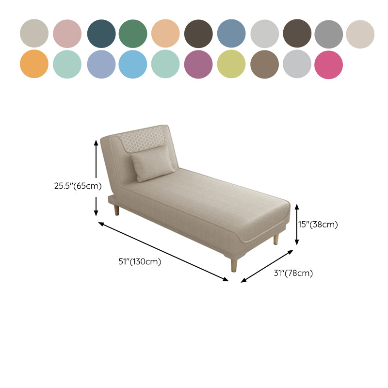 Armless Chaise Lounge Solid Color Chaise Lounge Couch with Cushioned