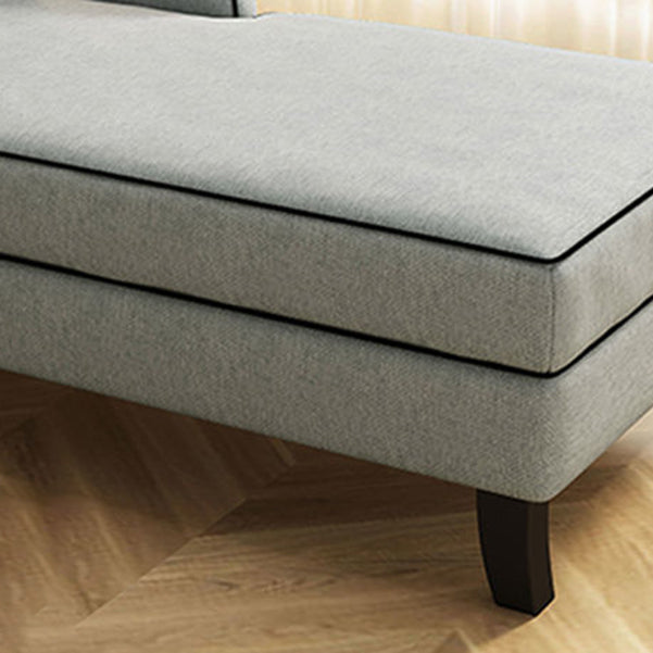 Traditional Linen Accent Chair One Armed Chaise Lounge Couch