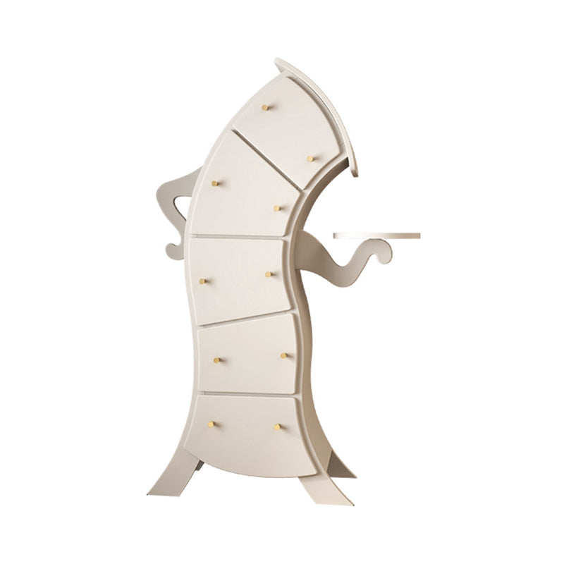 Modern Vertical Lingerie Chest Wood Dresser with 5 Drawers for Bedroom