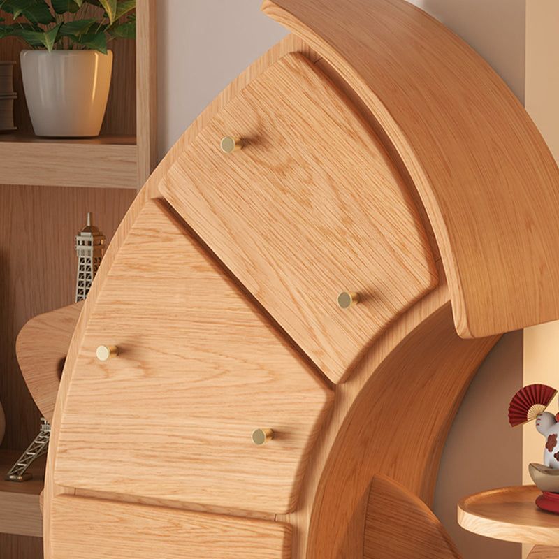 Contemporary Lingerie Chest Vertical Wood Dresser with 5 Drawers for Home