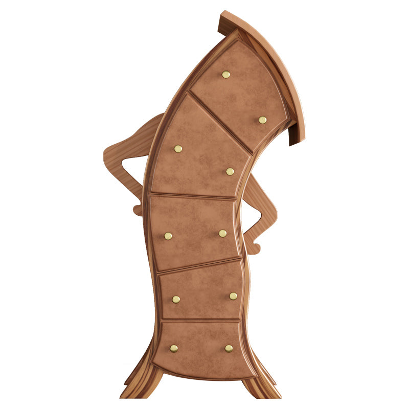 Modernism Lingerie Chest Wood Dresser with 5 Drawers for Home