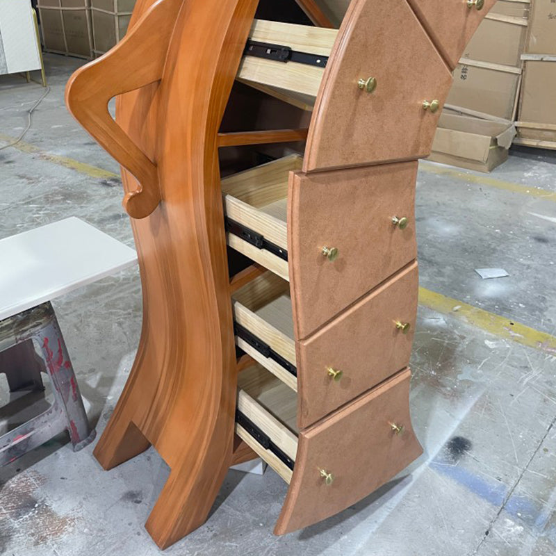 Modernism Lingerie Chest Wood Dresser with 5 Drawers for Home