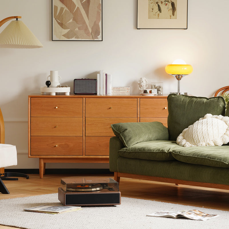 Modern Storage Chest Dresser Solid Wood Dresser with 6/9 Drawers