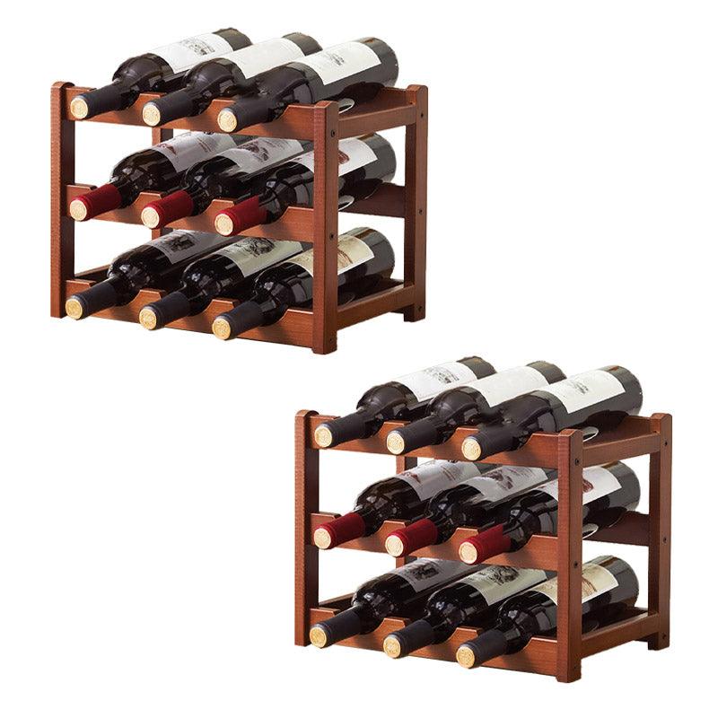 Countertop Wine Rack Wooden Wine Bottle Rack for Living Room
