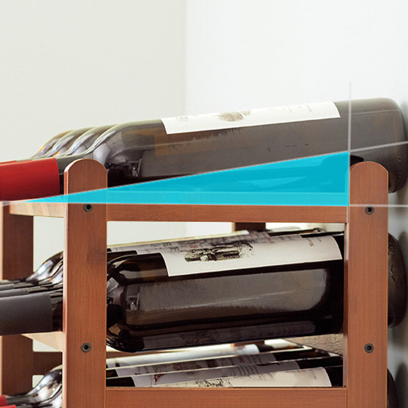 Countertop Wine Rack Wooden Wine Bottle Rack for Living Room