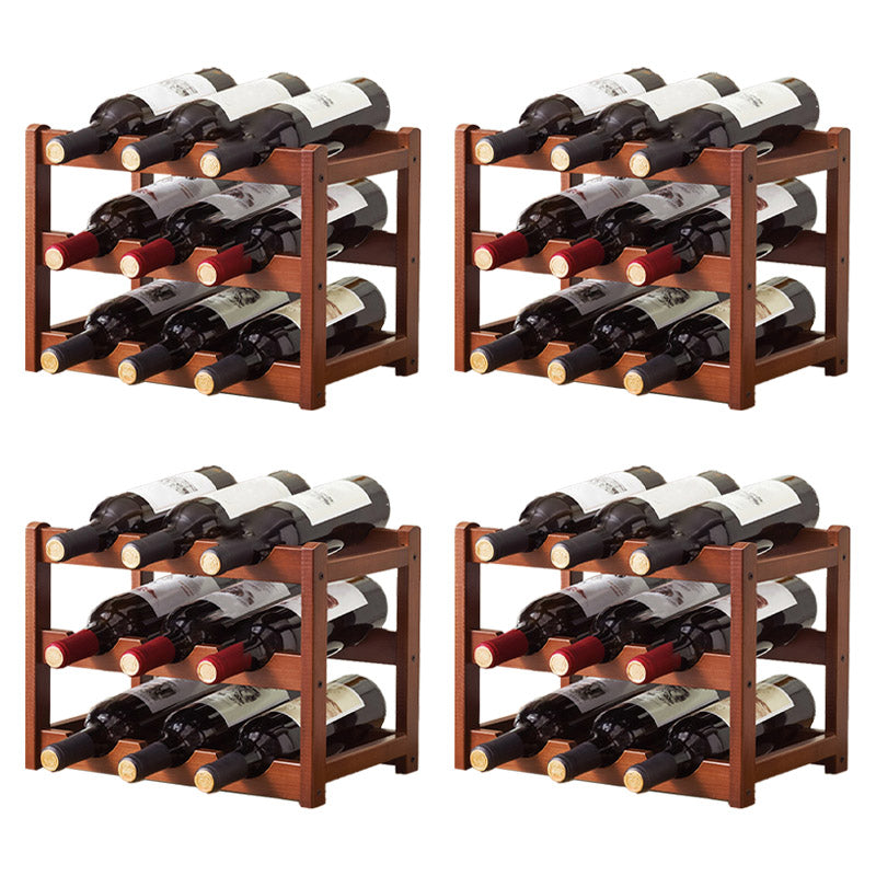 Countertop Wine Rack Wooden Wine Bottle Rack for Living Room