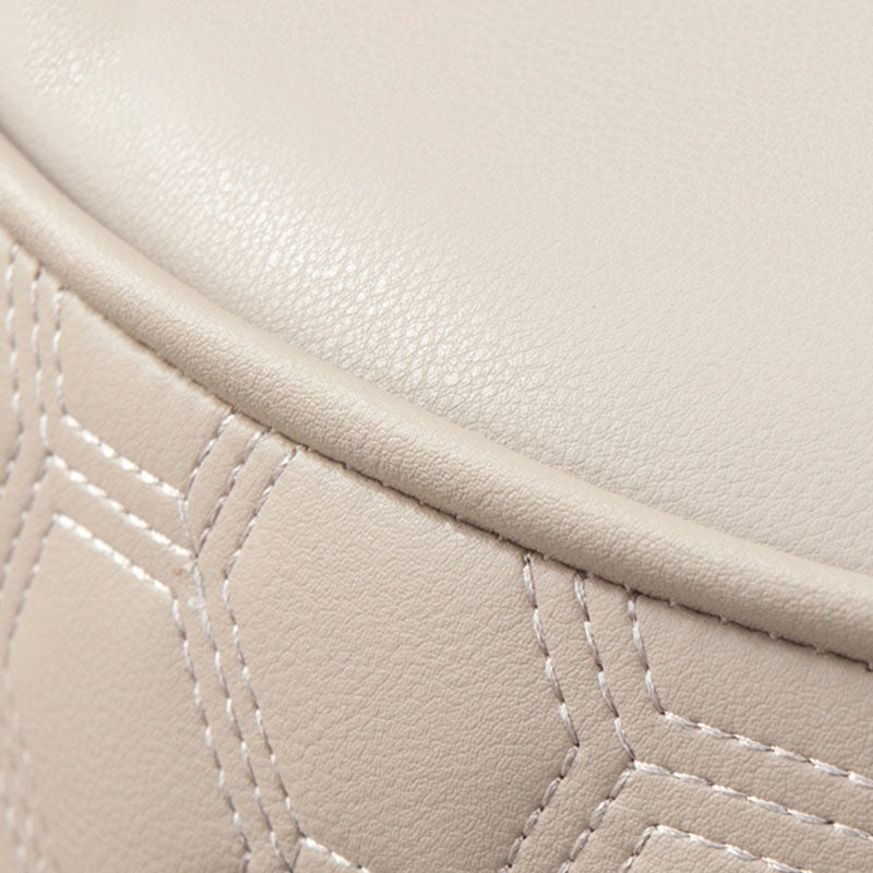 Genuine Leather Standard Stool Modern Minimalist Round Footrest