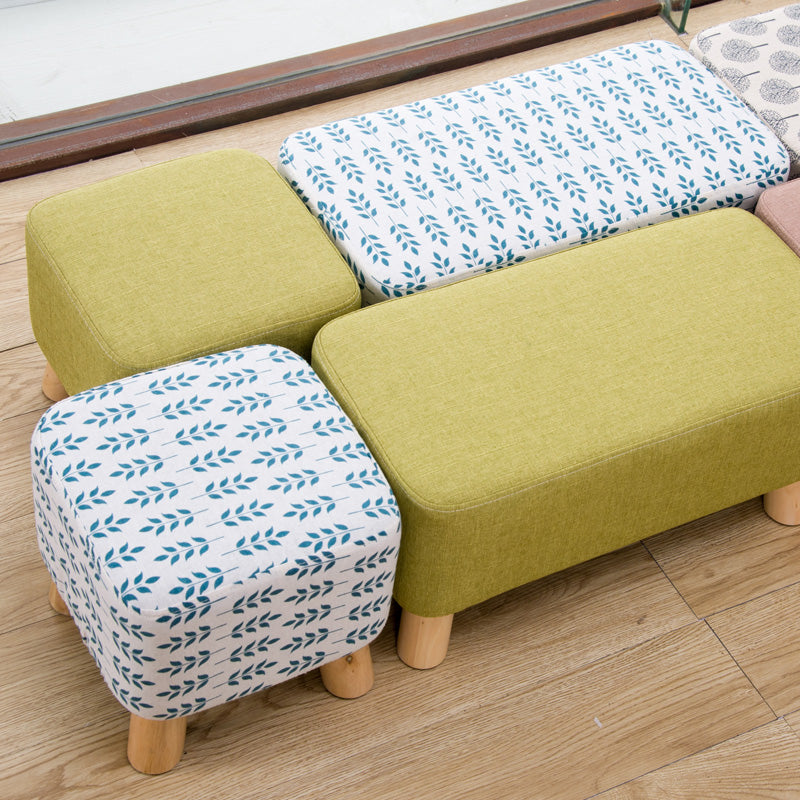 Fabric Standard Stool Contemporary Simple Square Upholstered Ottoman