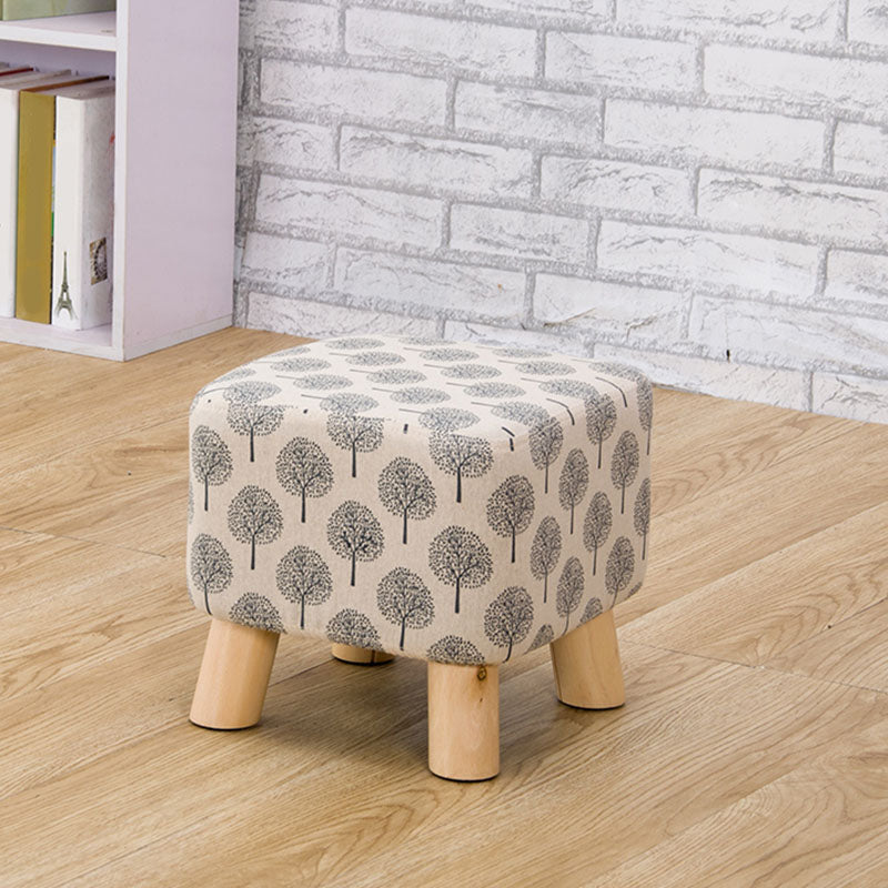 Fabric Standard Stool Contemporary Simple Square Upholstered Ottoman