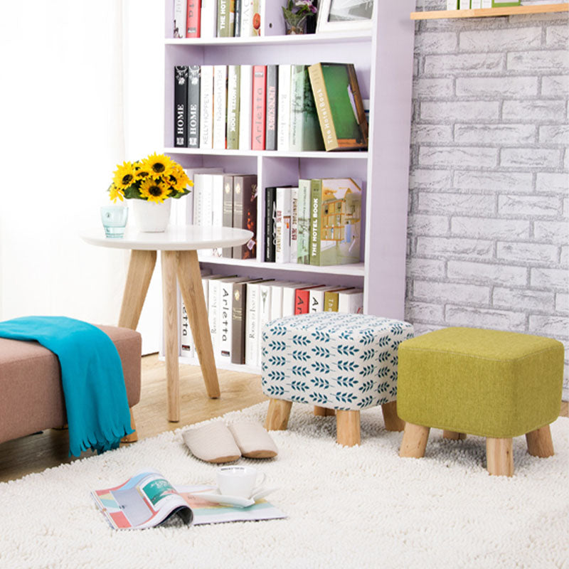 Fabric Standard Stool Contemporary Simple Square Upholstered Ottoman