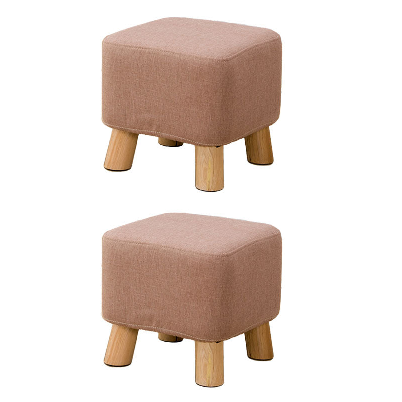 Fabric Standard Stool Contemporary Simple Square Upholstered Ottoman