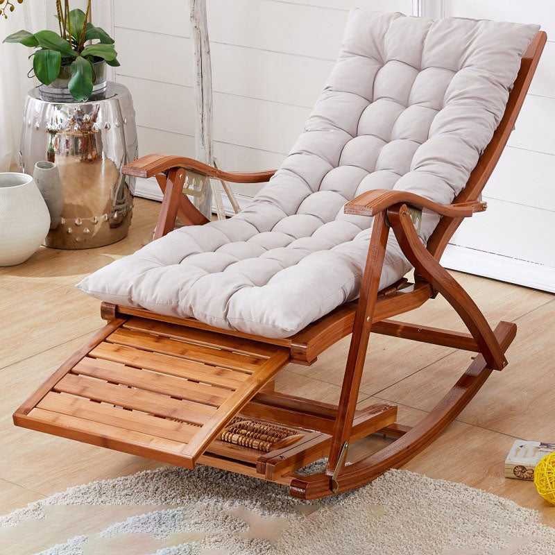 Modern Style Indoor Rocking Chair Natural Ratten Rocking Chair