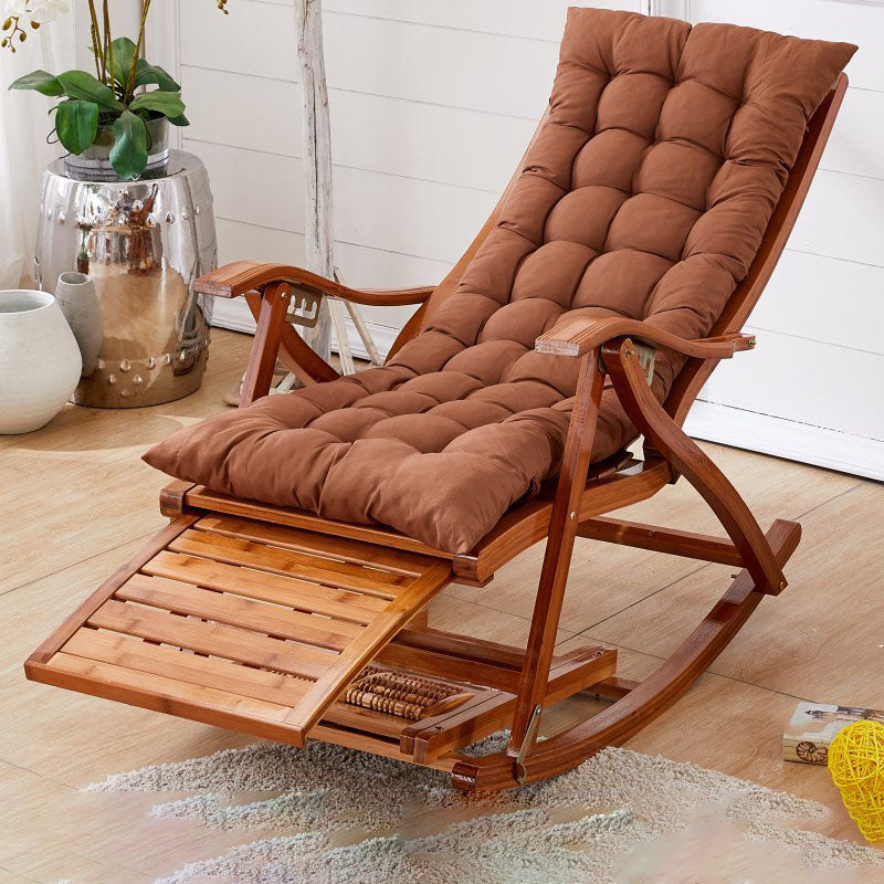 Modern Style Indoor Rocking Chair Natural Ratten Rocking Chair