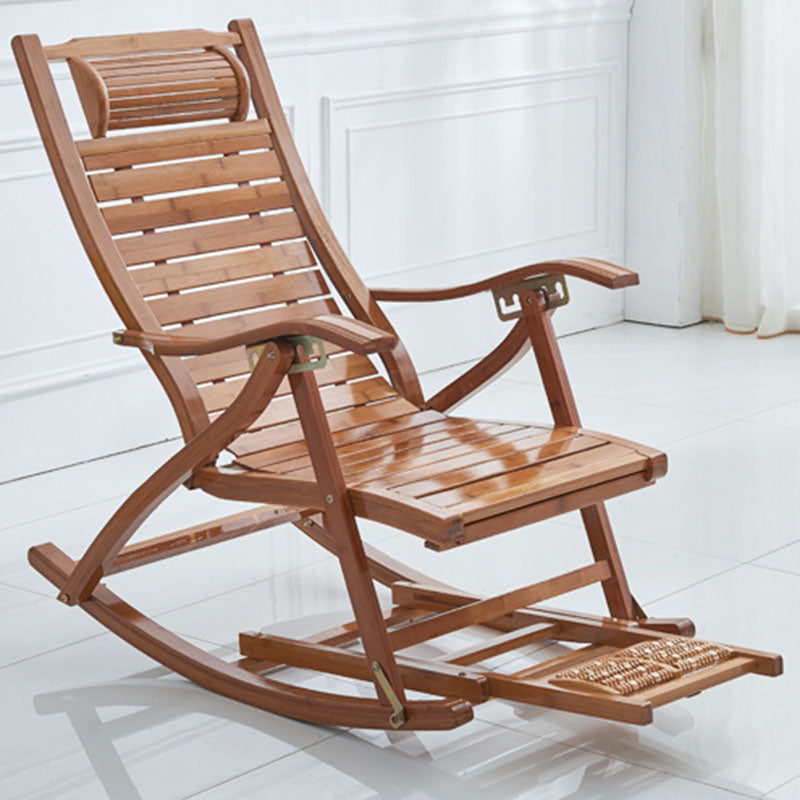Modern Style Indoor Rocking Chair Natural Ratten Rocking Chair