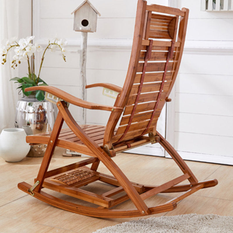 Modern Style Indoor Rocking Chair Natural Ratten Rocking Chair